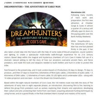 amusement park news on Dreamhunters Cheddar Gorge