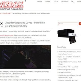 Vizbox Article on Dreamhunters Cheddar Gorge