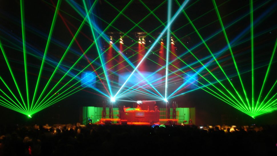 LCI's New Years Eve laser show at the NEC, Birmingham