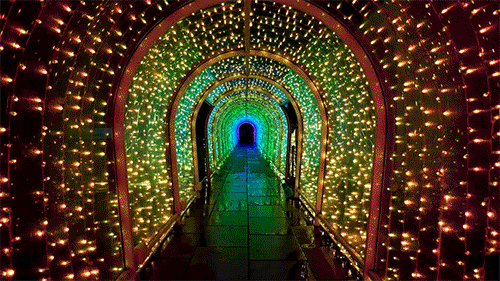 LCI Bude Tunnel Christmas Pixel Mapped display