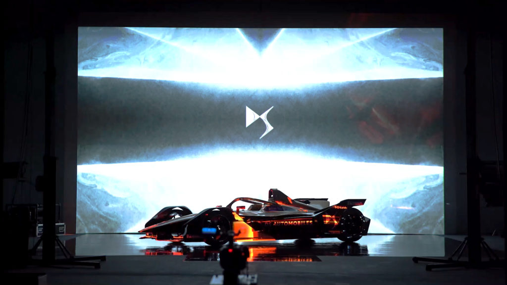 DS formula e car projection mapping