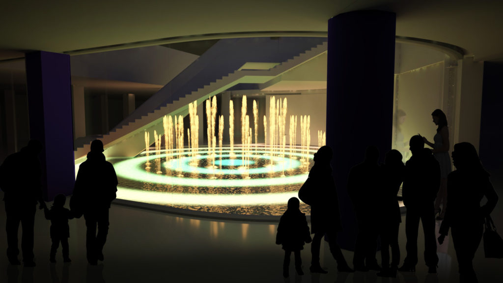 3D fountain design concept visualisations LCI