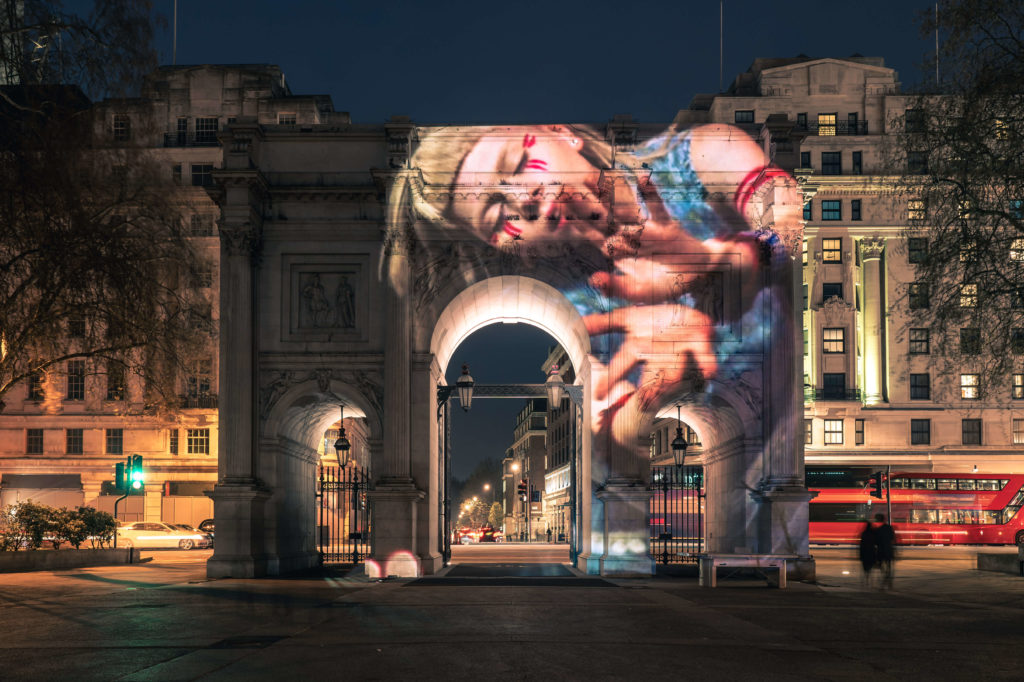 LCI - Aurora Building Projection on Marble Arch