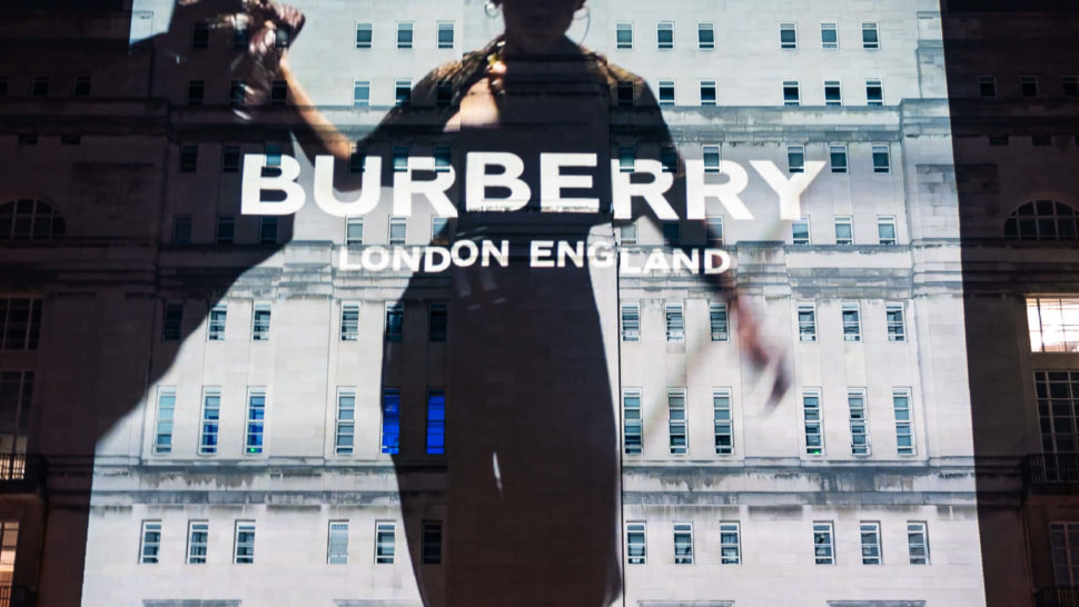 LCI - Building Projection - Burberry in London