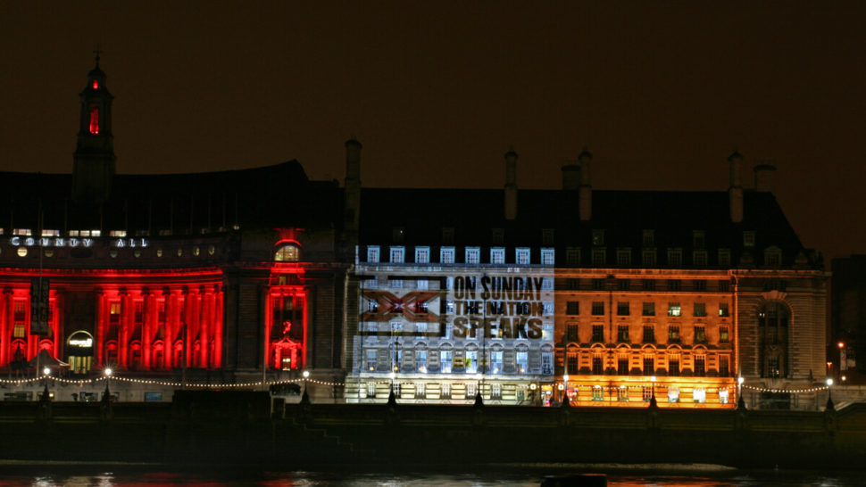 LCI - Building Projection - X Factor on Parliament