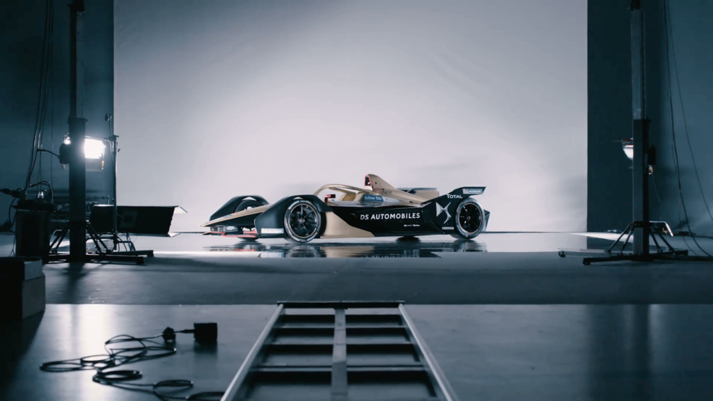 DS formula e car projection mapping